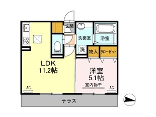 昭和町 徒歩6分 1階の物件間取画像